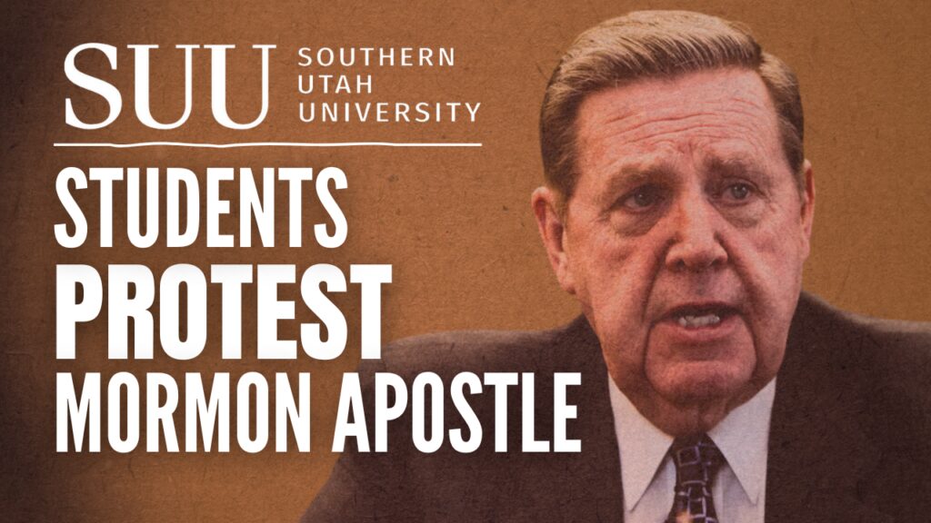 Students Protest Mormon Apostle