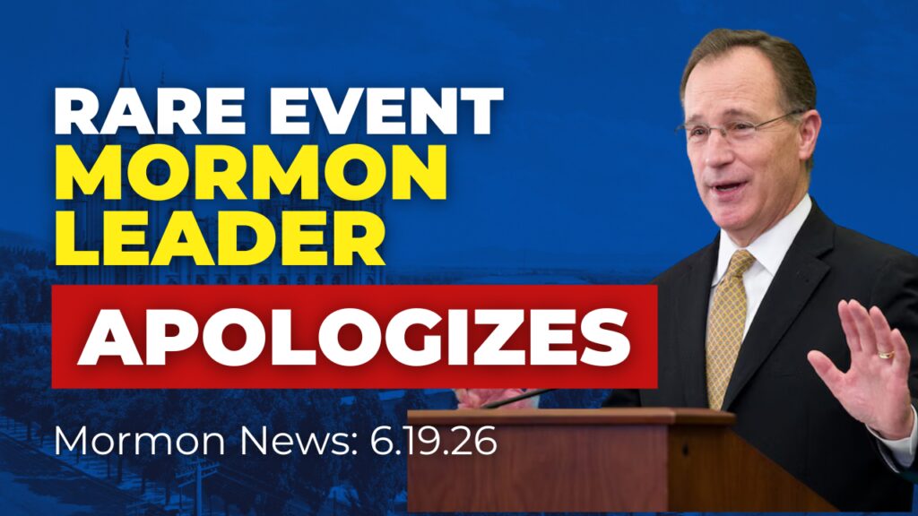 Rare Event Mormon Leader Apologizes