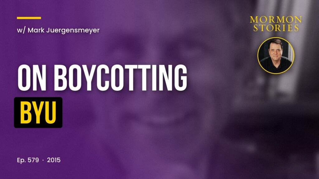 Mark Juergensmeyer (sociologist) Explains his Reasons for Boycotting BYU over Religious Discrimination