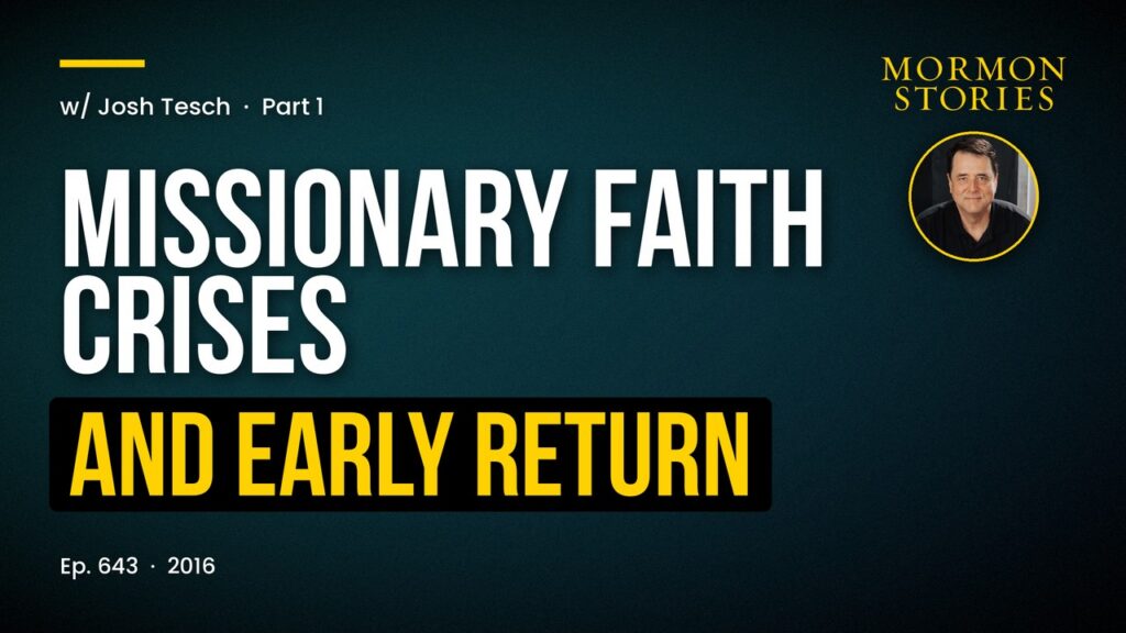 Mormon Missionary Faith Crises and Early Return Pt. 1 - Josh Tesch and Facebook