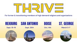 THRIVE Events in Rexburg, San Antonio, Boise, and St. George!